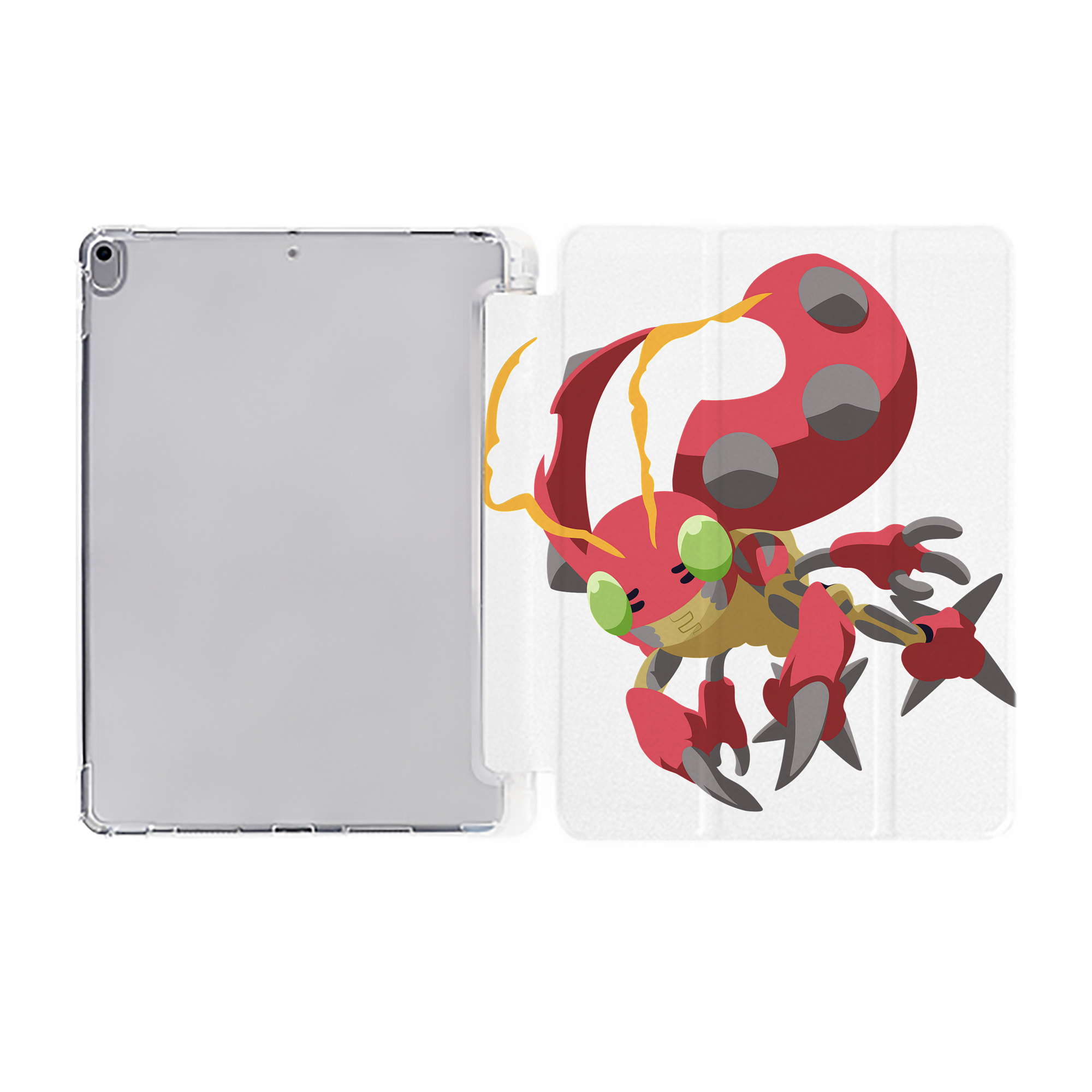 （画像用） Digimon デジタルモンスター/デジモン IPad ケース ペン収納付き 三つ折りスタンド PUレザー×シリコン 対応機種9.5/10.5/10.9インチ